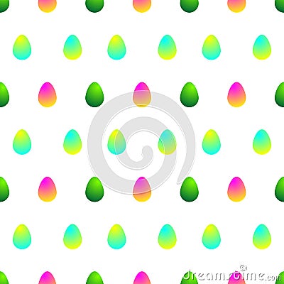 Pattern with easter eggs different collours Stock Photo